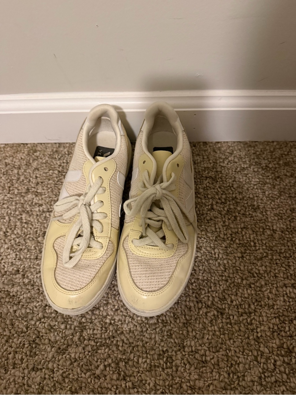 Veja Women’s Sneakers in Cream and Pale Yellow